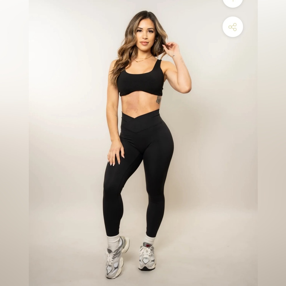 Til You Collapse black ribbed leggings size S